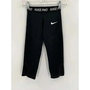 Nike Pro-Leggings Women's Black Training Pants Size Small Inseam 16 Inches